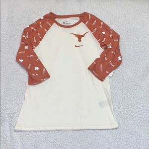 Texas baseball-style quarter sleeve shirt NIKE